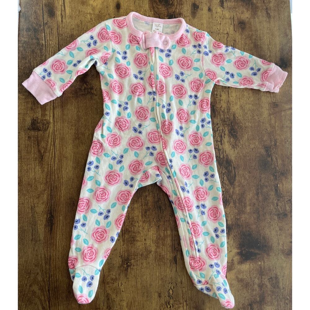 Touch by nature Infants Girls Pink 3-6 months LongSleeve OrganicCotton Sleeper